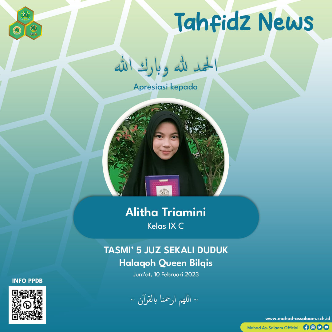 Tahfidz News_Alitha Triamini_5 Juz_Halaqoh Queen Bilqis