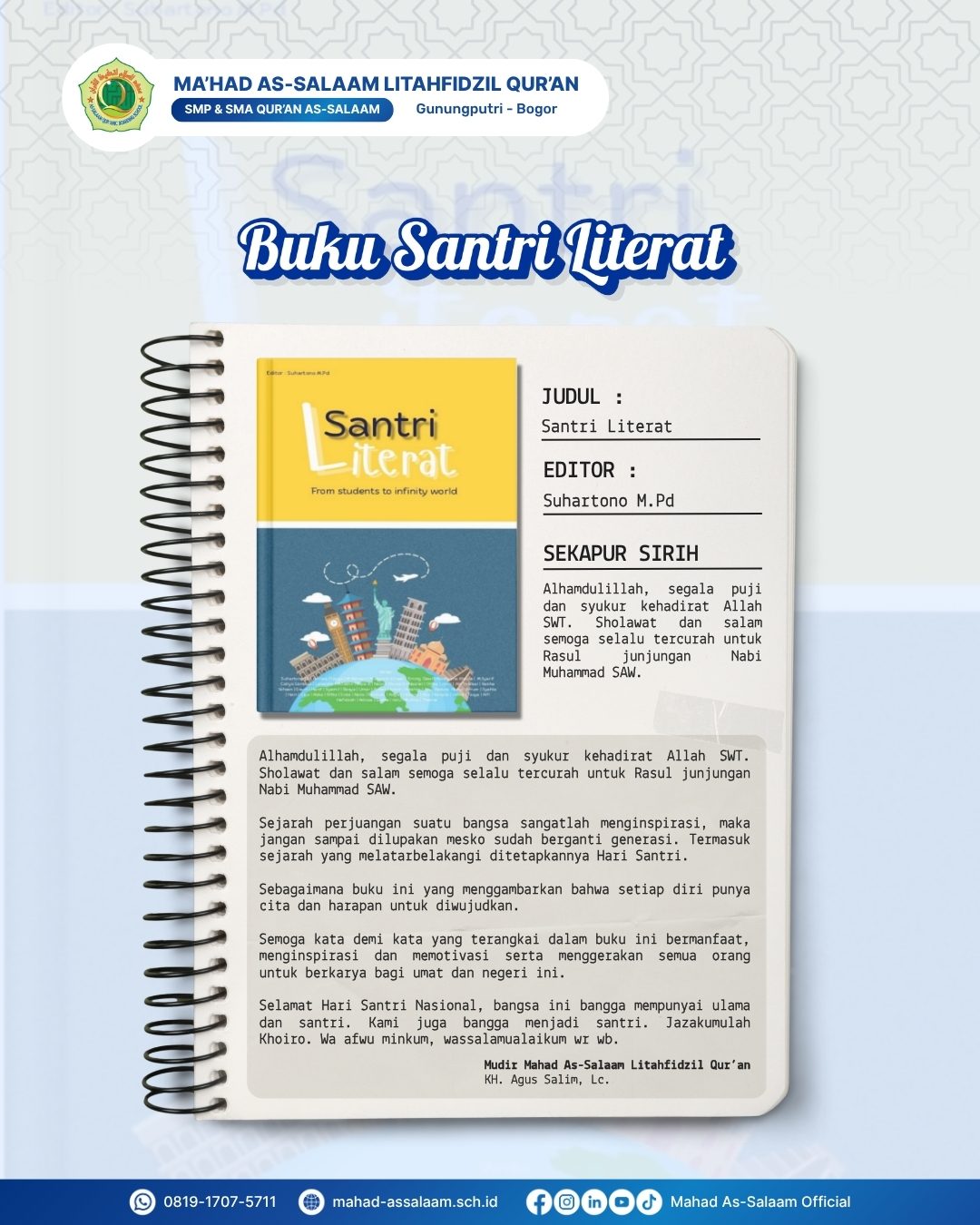 Buku Santri Literat